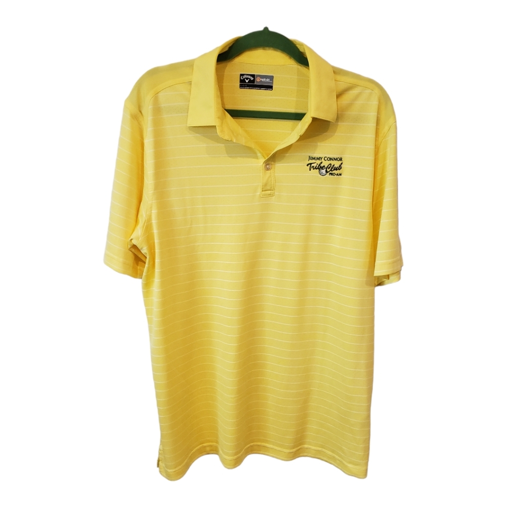 Callaway Mens Golf Shirt. College of William & Mary Tribe Club. Size L. Yellow.